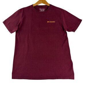 Sunset Hiking Graphic T-Shirt Columbia Men’s M Burgundy Short Sleeve Outdoor Tee